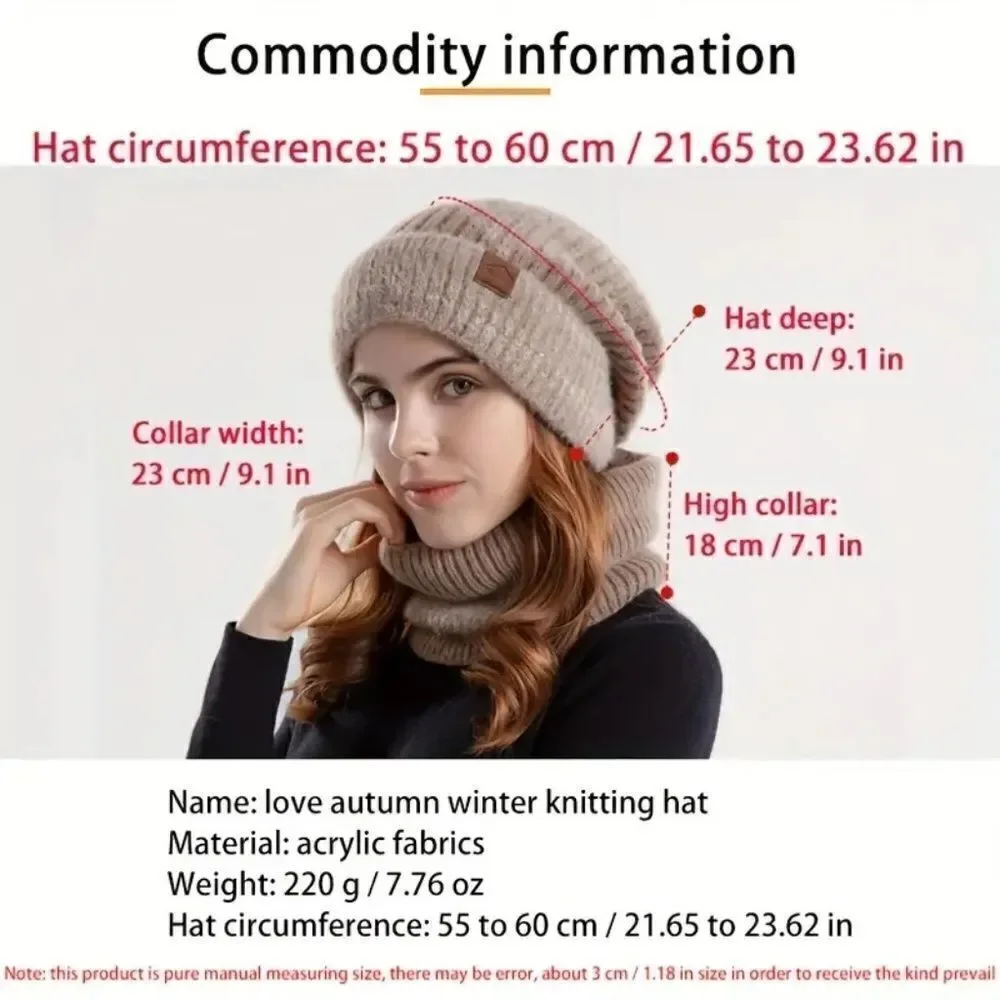Knit Slouchy Beanie w/Neck Gaiter 2pcs.